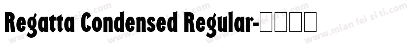 Regatta Condensed Regular字体转换